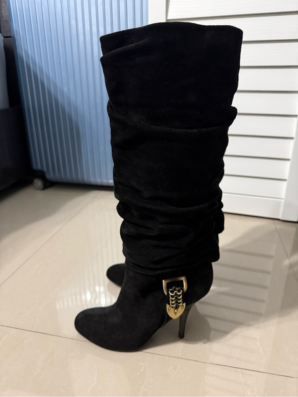 Christian Dior Vintage John Galliano "Fly Girl" Suede D-Chain Boots
